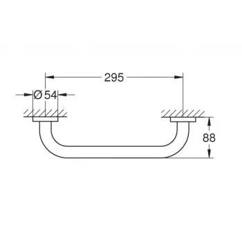 Rokturis Vannas istabai Grohe Essentials StarLight® apdare, 349mm, pulēts Cool Sunrise 40421GN1