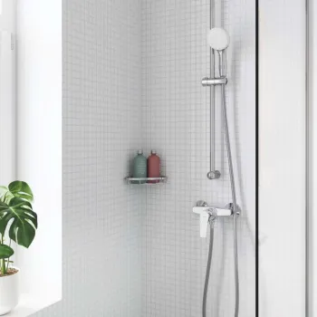 Vannas istabas plaukts Grohe BauCosmopolitan stūra 16x20 cm StarLight®hroma apdare 40664001