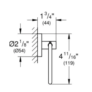 Tualetes papīra turētājs Grohe Essentials StarLight® apdare Cool Sunrise 40689GL1