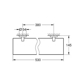 Vannas istabas plaukts GROHE Essentials 530mm  StarLight® apdare, Hromēts 40799001