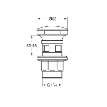 Izlietnes izplūde Grohe, Hromēta 40869000