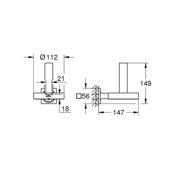 Tualetes papīra turētājs Grohe Allure brushed hard graphite 40956AL1