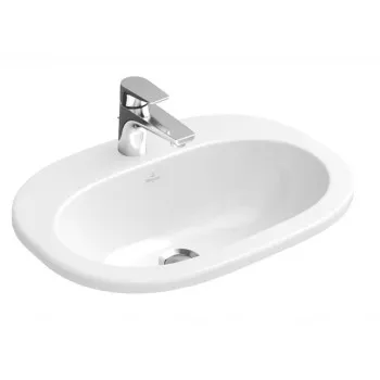 Vannas istabas izlietne Villeroy & Boch O.novo CeramicPlus apdare, 56x41cm iebūvējama Balta 416156R1