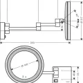 Kosmētikas spogulis Hansgrohe AddStoris ar LED apgaismojumu, Matēta Bronza 41790140