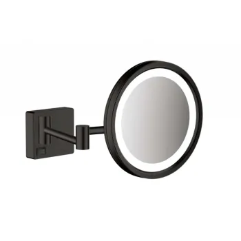 Kosmētikas spogulis Hansgrohe AddStoris ar LED apgaismojumu, Melns Matēts 41790670