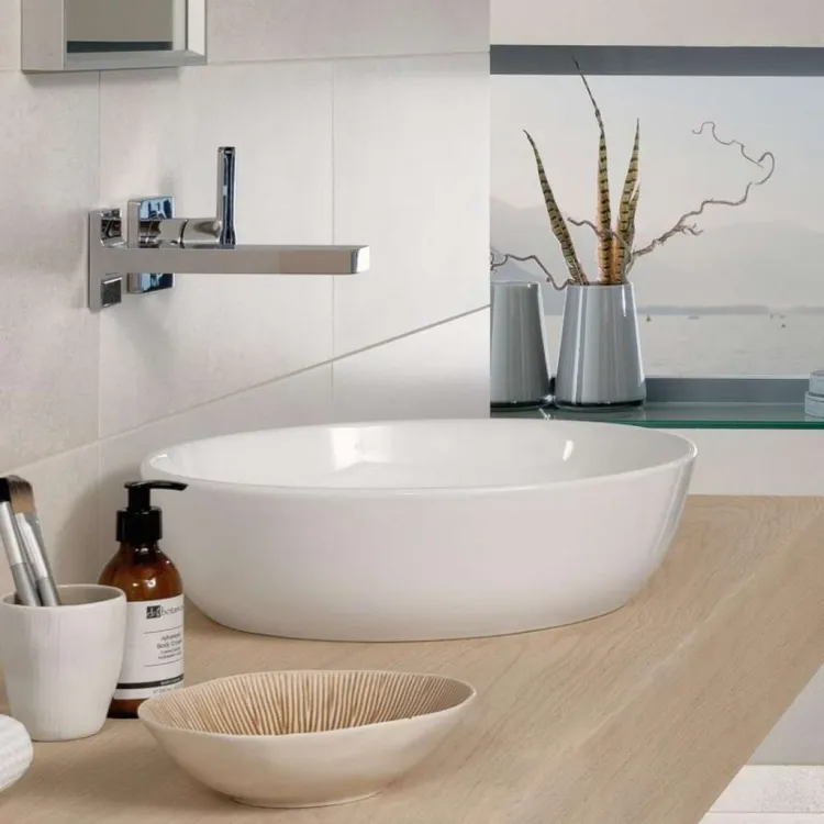 Vannas istabas izlietne Villeroy & Boch Artis CeramicPlus D43cm uz virsmas, Balta Vannas istabas izlietne Villeroy & Boch Artis CeramicPlus D43cm uz virsmas, Balta