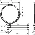 Kosmētikas spogulis Axor Universal Circular sienas, hroms  42849000