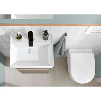 Vannas istabas izlietne Villeroy & Boch Collaro 50x40cm, TitanCeram keramika, CeramicPlus apdare, Balta 433451R1