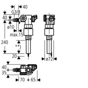 Uzpildes vārsts Grohe  43537000