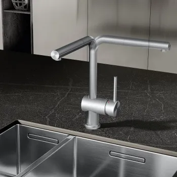 Virtuves maisītājs Kludi-L STEEL Izvelkams Stainless Steel Brushed 45851F877