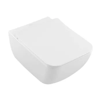 Piekaramais pods Villeroy & Boch Venticello DirectFlush CeramicPlus Rimless ar SoftClose vāku, balts 4611RLR1