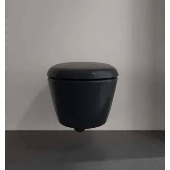 Piekaramais pods Villeroy & Boch Antao CeramicPlus, TitanGlaze, TwistFlush Rimfree Melns 4674T0R7