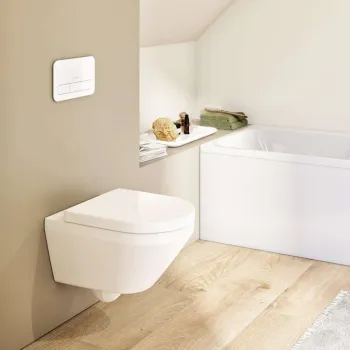 Piekaramais pods Villeroy & Boch Architectura DirectFlush, AntiBac, CeramicPlus, Rimless, bez vāka Balts 4694CLR1