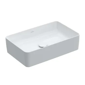 Vannas istabas izlietne Villeroy & Boch Collaro  2.0, 56x36cm, TitanCeram keramika ar CeramicPlus apdari, Uz virsmas, Balta 4A2056R1