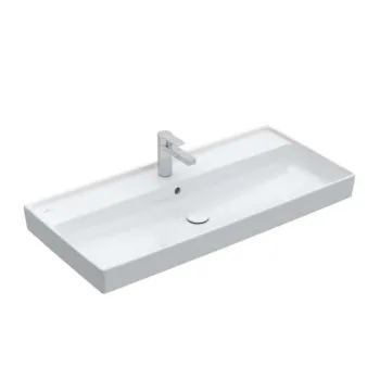 Vannas istabas izlietne Villeroy & Boch Collaro 100x47cm TitanCeram keramika ar CeramicPlus apdari, Balta 4A33A5R1