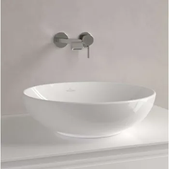 Vannas istabas izlietne Villeroy & Boch Loop&Friends D42cm uz virsmas, Balta