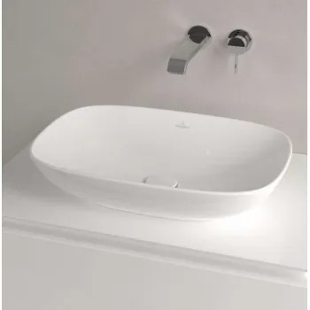 Vannas istabas izlietne Villeroy & Boch Loop&Friends 56x38cm, uz virsmas, Balta