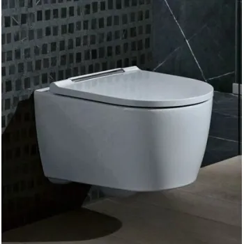 Piekaramais pods Geberit One TurboFlush, KeraTect Rimfree, Ar Soft Close Vāku Balts 500.202.01.1