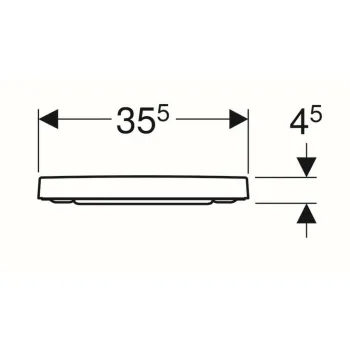 Poda vāks Geberit Selnova Square ar SoftClose, Balts 501.557.01.1