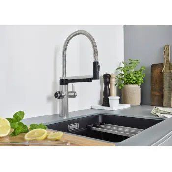 Virtuves maisītājs BLANCO EVOL-S PRO FILTER UR Nerūsējošs Tērauds Apdare HD 526311