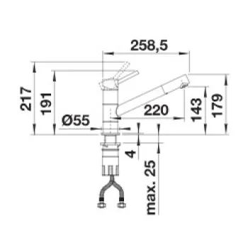 Virtuves maisītājs BLANCO KANO Soft Balts/hromēts HD 526951