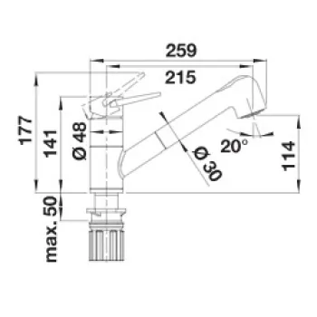 Virtuves maisītājs BLANCO WEGA-S II Soft Balts/hromēts HD 526982