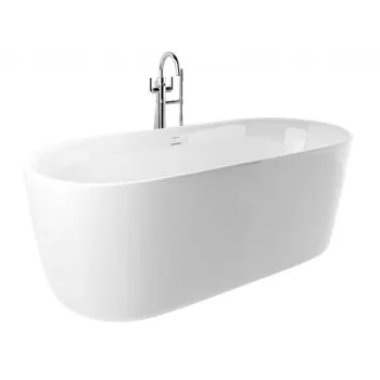 Brīvi stāvošā vanna Kludi Elin akmens masa 180x80cm, spīdīgi balta 52BF0243