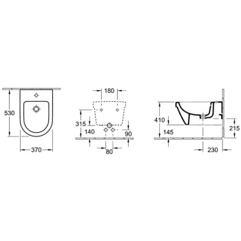 Piekaramais Bide Villeroy & Boch Architectura Balts