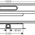 Dušas kanāls Hansgrohe uBox universal CS 1000mm 56020180