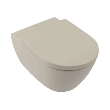 Piekaramais pods Villeroy & Boch Subway 2.0 DirectFlush Rimfree AquaReduct skalošana, CeramicPlus, Mandeļu krāsa 5614R0AM