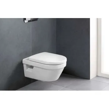 Piekaramais pods Villeroy & Boch Architectura AntiBac , CeramicPlus DirectFlush Rimfree Skalošana AquaReduct, Bez vāka, Balts 5684R0T2