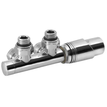 Savienojumu komplekts Bruckner Wicher dvieļu žāvētājam / radiatoram Hromēts 600.311.1