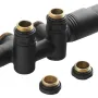 Savienojumu komplekts Bruckner WICHER COMBI termostatisks 50mm, melns matēts 600.331.6