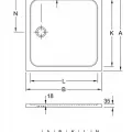 Dušas paliktnis Villeroy & Boch Lifetime Plus 100x100cm, Keramika Balts 6223J501