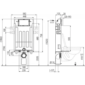 Iebūvējamais rāmis Kielle Genesis betona/mūra sienām 70005150