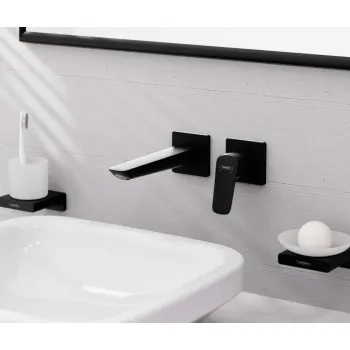 Vannas istabas izlietnes maisītājs Hansgrohe Logis iebūvējams ar izteku 20.6c  71256670 Melns Matēts