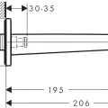 Vannas maisītāja izteka  Hansgrohe Logis DN20 71410670 Melns matēts
