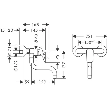 Virtuves maisītājs Hansgrohe Logis M31 Hromēts 71836000