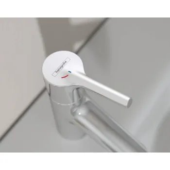 Vannas istabas izlietnes maisītājs Hansgrohe Talis S 80 ar Push-open izplūdi 72011000 Hromēts