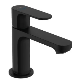 Vannas istabas izlietnes maisītājs Hansgrohe Rebris S Pillar 80 aukstam vai sagatavotam ūdenim 72503670 Melns Matēts