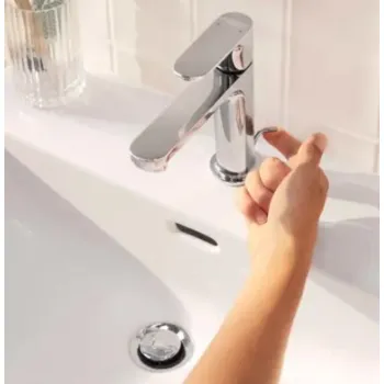 Vannas istabas izlietnes maisītājs Hansgrohe Rebris S 80 ar pop up izplūdi 72510000 Hromēts