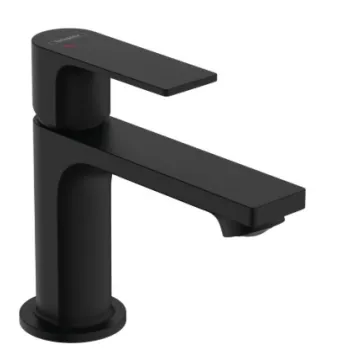 Vannas istabas izlietnes maisītājs Hansgrohe Rebris E 80 CoolStart ar pop up izplūdi 72553670 Melns matēts