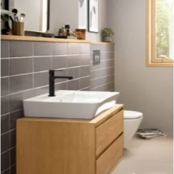 Vannas istabas izlietnes maisītājs Hansgrohe Rebis E 110 CoolStart EcoSmart+ Ar pop up Izplūdi 72589670 Melns Matēts