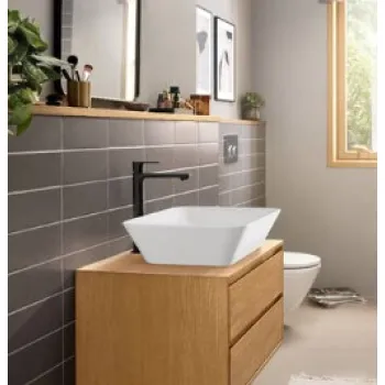 Vannas istabas izlietnes maisītājs Hansgrohe Rebris E 240 CoolStart EcoSmart+ ar pop up izplūdi 72591670 Melns matēts