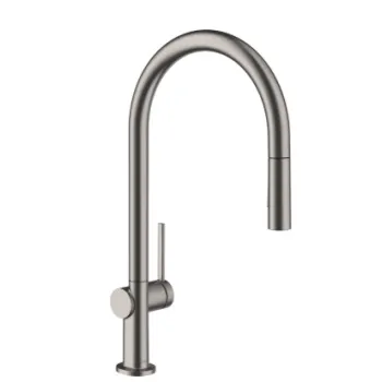 Virtuves maisītājs Hansgrohe Talis M54 210 izvelkams Brushed Melns Hroms 72800340