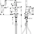Virtuves maisītājs Hansgrohe Talis M54 210, EcoSmart izvelkams 2jet Melns Matēts 72842670