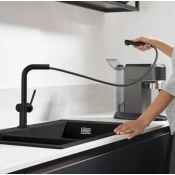 Virtuves maisītājs Hansgrohe Talis M54 270 EcoSmart 1j izvelkamu galvu 72845670 Melns matēts