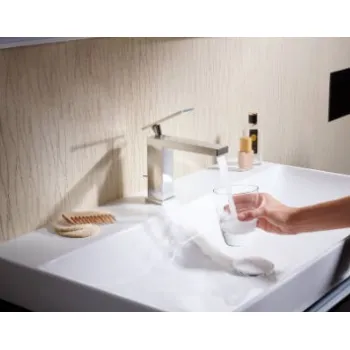 Vannas istabas izlietnes maisītājs Hansgrohe Tecturis E 150 Fine CoolStart EcoSmart+ 73041000 Hromēts