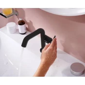 Vannas istabas izlietnes maisītājs Hansgrohe Tecturis S 110 Fine CoolStart EcoSmart+  73321670 Melns matēts