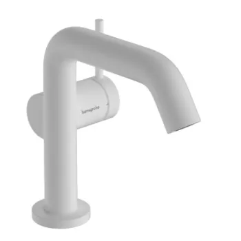 Vannas istabas izlietnes maisītājs Hansgrohe Tecturis S 110 Fine CoolStart EcoSmart+  ar pop uv izplūdi 73323700 Balts Matēts